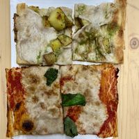 Pizza with Fermaggio cheese at the VeggieWorld fair (Germany)   at Fermaggio Bistrot & Store in Rome