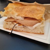 Affumicata stuffed pizza. Recommended! at Fermaggio Bistrot & Store in Rome