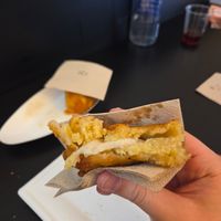 Cheese filled croquette at Fermaggio Bistrot & Store in Rome