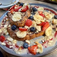 French toast with a lot of fruits   at Kiwi Corner  in Mainz