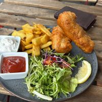 Vegan fish n chips  at Kiwi Corner  in Mainz