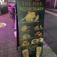 Menu on the streett  at The Fire Bar in Osaka