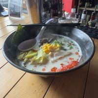Soy milk ramen  at The Fire Bar in Osaka