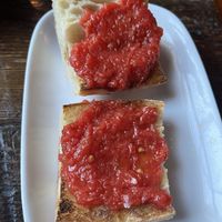 Pan con tomate  at Mateo Bar de Tapas in Durham