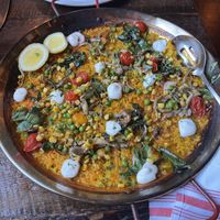 Vegan paella  at Mateo Bar de Tapas in Durham