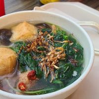 Veg soup with dan dan noodles at Vegan Natural Bakery - 天然素食 in Central Singapore