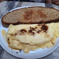 Scrambled eggs at Aficionado in Bourg-en-bresse