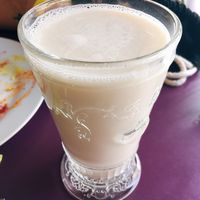 glass of milk at Cafe Gleichklang in Hannover