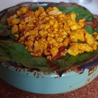 Scrumble Tofu Shakshouka at El Michi del Puerto in Tenerife