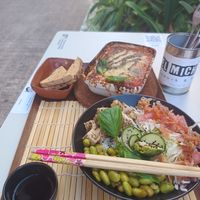 Poke bowl and Lasagne at El Michi del Puerto in Tenerife