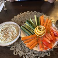 Hummus and veg  at The Blue Bell in Stanley