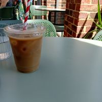 Iced coffee at Deeney's Cafe in East London