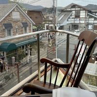 Good perch for peoplewatching   at M's Bento in Kyoto