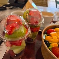 Fruit salad at Cafeteria Cuevas del Drach in Mallorca