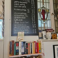 Drinks and small book exchange at Cafèum in Bremen
