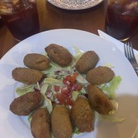 Leek and date croquettes, I know they dont look much but these were amazing and super filling  at Habanita in Sevilla