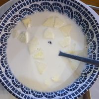 Ajo Blanco almond soup  at Habanita in Sevilla