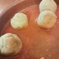 Albóndigas de plátano con tomate at Habanita in Sevilla