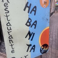 The sign   at Habanita in Sevilla