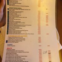 Menu at Habanita in Sevilla