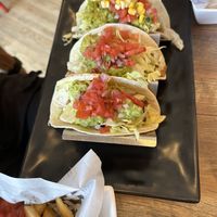 Mushroom taco, Tofu Taco and Eggplant Taco   at The Taco 105 in Mattituck