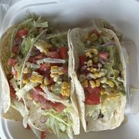 2 mush-vegan tacos and a tofu taco  at The Taco 105 in Mattituck