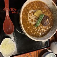 Vegan curry soba!  at Sarashina Horii in Tokyo