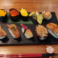 Vegan sushi plate at Vegan Sushi Tokyo in Tokyo