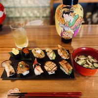 A vegan-sushi masterpiece   at Vegan Sushi Tokyo in Tokyo