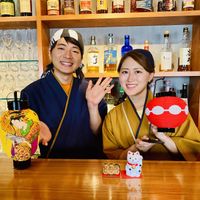 Two of the three owners and developers.   at Vegan Sushi Tokyo in Tokyo