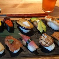 Menu composé de 10 sushis at Vegan Sushi Tokyo in Tokyo