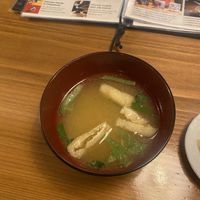 Miso soupp  at Vegan Sushi Tokyo in Tokyo