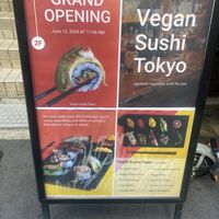 Sign  at Vegan Sushi Tokyo in Tokyo
