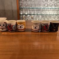 vegan sake flight  at Vegan Sushi Tokyo in Tokyo
