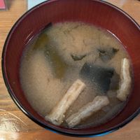 Miso soup at Vegan Sushi Tokyo in Tokyo