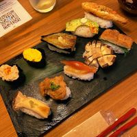 10 piece sushi platter  at Vegan Sushi Tokyo in Tokyo