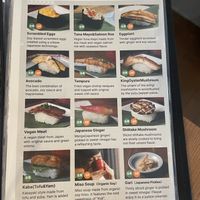 Vegan sushi descriptions   at Vegan Sushi Tokyo in Tokyo