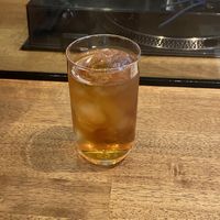 Iced hojicha  at Vegan Sushi Tokyo in Tokyo