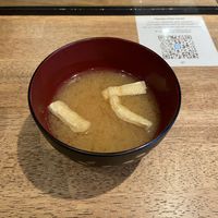 Miso soupp  at Vegan Sushi Tokyo in Tokyo