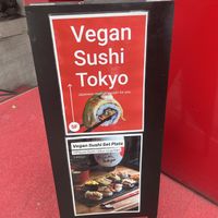 Outside! Look for sign  at Vegan Sushi Tokyo in Tokyo