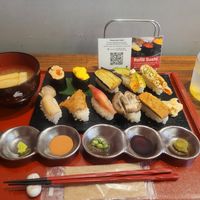 Sushi and Miso-Soup at Vegan Sushi Tokyo in Tokyo