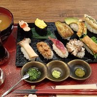12 sushi looking amazing at Vegan Sushi Tokyo in Tokyo