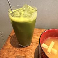 Mild matcha with oat milk  at Vegan Sushi Tokyo in Tokyo