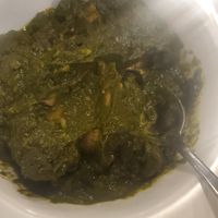 Mushroom in spinach gravy at The Park, Indian Restaurant by Ramada Tashkent in Tashkent