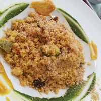 Ensalada de couscous integral con verduritas y sesamo at Amaranto in Port De Sagunt