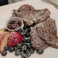 Vegan sourdough French toast at Cake's Cafe in Santa Fe