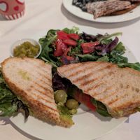 Vegan Panini at Cake's Cafe in Santa Fe