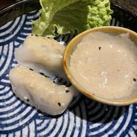 Dumplings. Sesame sauce    at Mandala in Bonn