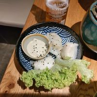 Ha Cao dumplings with sesame sauce at Mandala in Bonn