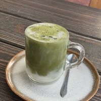Matcha Latte with coconut milkk  at Emilia Brunch & Cocktails in Guimaraes